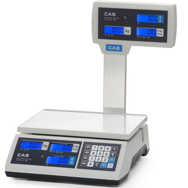 Komerciālie aprēķinu svari ar atļautu lietošanu tirdzniecībai, strēli līdz 15 kg, 290x209 mm