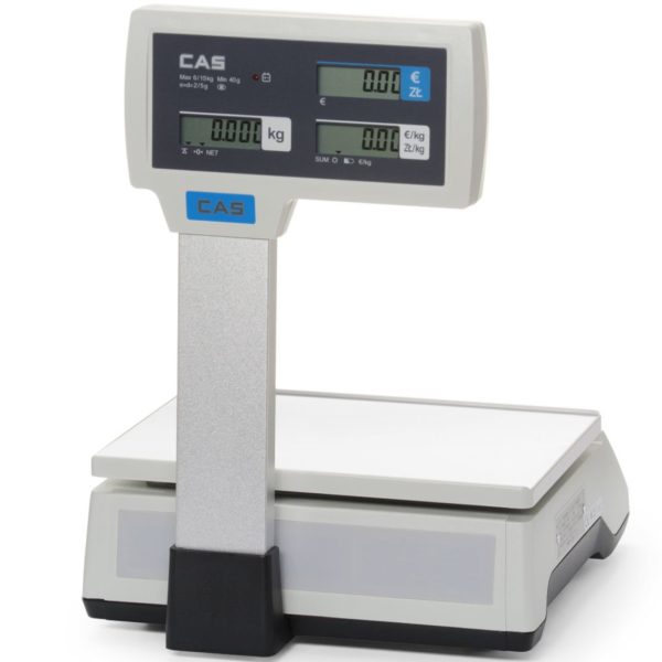 Komerciālie aprēķinu svari ar atļautu lietošanu tirdzniecībai, strēli līdz 15 kg, 290x209 mm