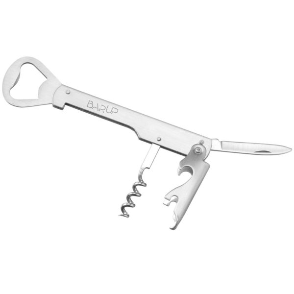 Viesmīļa pudeļu attaisāmais 4 vienā, nazis, korķuviļķis, garums 142 mm