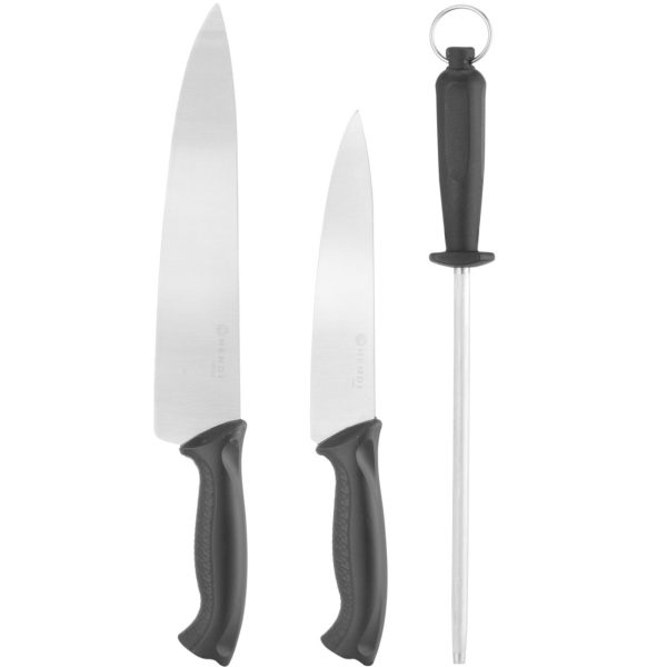 18 cm un 24 cm šefpavāra nažu komplekts ar asināmo