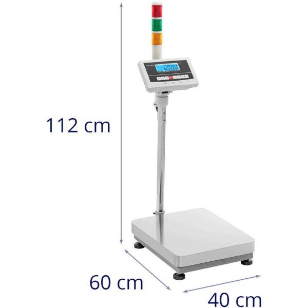 Noliktavas platformas svari ar LCD gaismas signāla kolonnu 150kg / 0.005kg