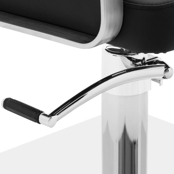 PLYMOUTH friziera un kosmētiskās bārddziņa krēsls, augstums 46-61 cm - melns