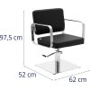 PLYMOUTH friziera un kosmētiskās bārddziņa krēsls, augstums 46-61 cm - melns