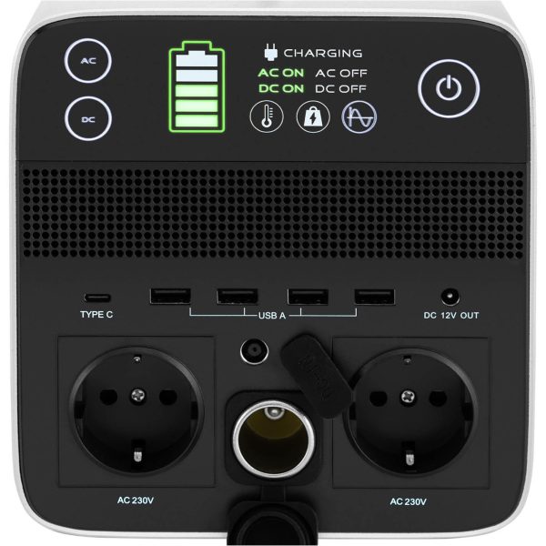 Pārnēsājama USB barošanas stacija 1,4 kW 1400 W 20 Ah DC 12 V AC 100–230 V