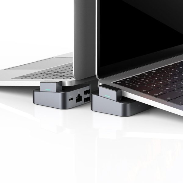 1019359-5-podstawka-wielofunkcyjny-hub-do-macbook-joyroom-hurtownia-sklep.jpg Daudzfunkcionāls centrmezgla statīvs MacBook Pro USB-C USB 3.0 RJ45 HDMI Thunderbolt pelēks