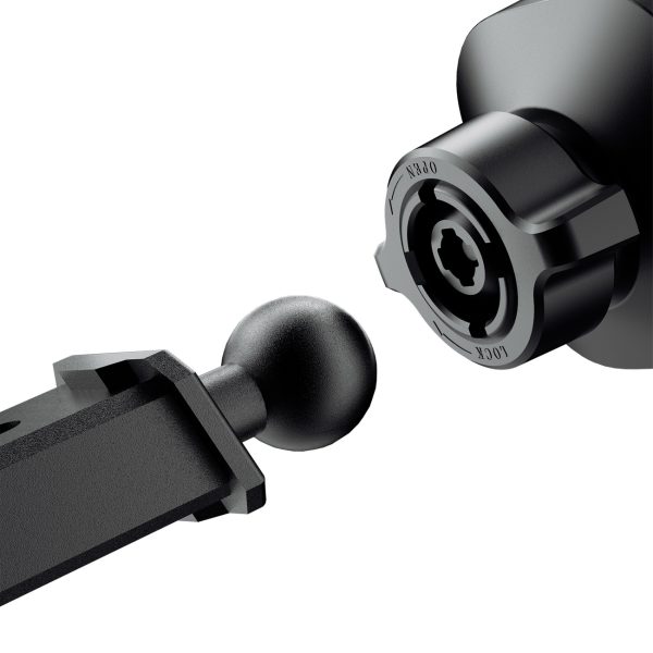 Magnētiskais automašīnas telefona turētājs ar teleskopisku sviru, melns