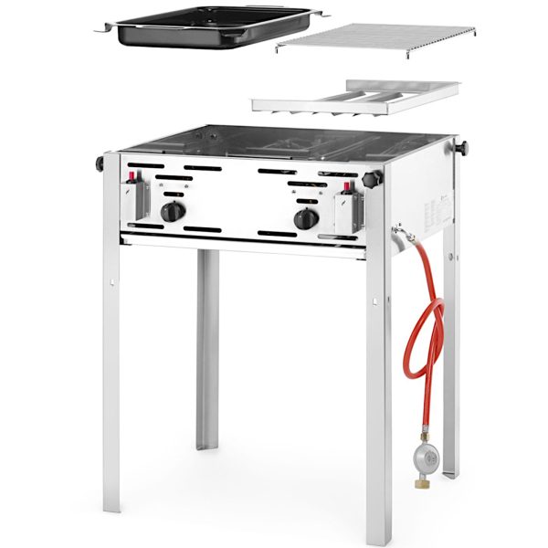 Gāzes grils ar dalītu režģi un paplāti MASTER MAXI 50/50 11kW