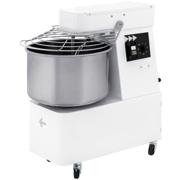 Spirālveida mikseris ar fiksētu bļodu, 2 ātrumi, 56 kg/h, 22 l, 400 V, 1100 W