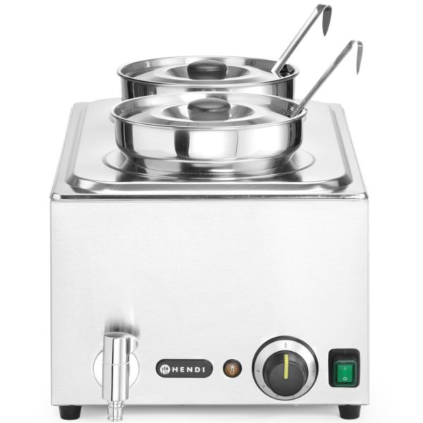 201473-3-hendi-bemar-elektryczny-podgrzewacz-do-zup-hurtownia-dropshipping.jpg Elektriskais zupas sildītājs Bain-marie ar traukiem 2 x 4 l 1000 W