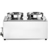 201473-7-hendi-bemar-elektryczny-podgrzewacz-do-zup-hurtownia-dropshipping.jpg Elektriskais zupas sildītājs Bain-marie ar traukiem 2 x 4 l 1000 W