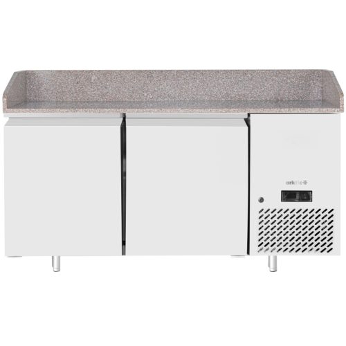 220245-1-hendi-stol-chlodniczy-do-pizzy-granitowy-blat-hurtownia-dropshipping.jpg Picas galds ar atdzesēšanas funkciju, granīta virsmu un apmali, 2 durvis, 250 l, 250 W, 151x80x88 cm