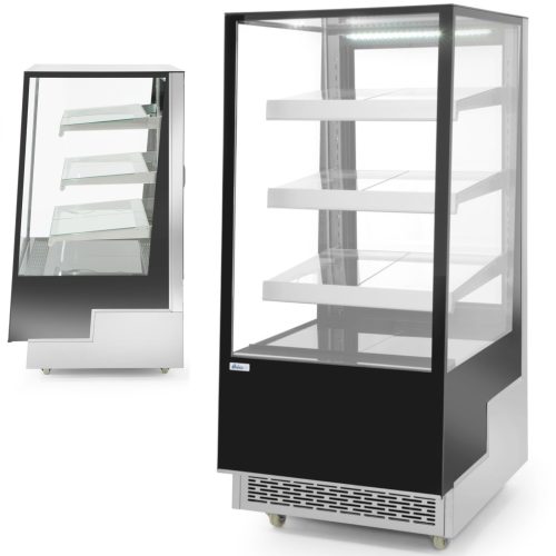 Aukstuma stikla vitrīna, 3 plaukti, 300 l, 480 W