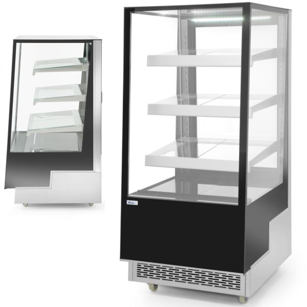 233306-1-hendi-witryna-chlodnicza-przeszklona-ekspozycyjna-hurtownia-dropshipping.jpg Aukstuma stikla vitrīna, 3 plaukti, 300 l, 480 W