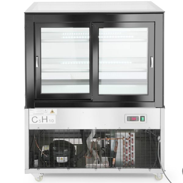 Aukstuma stikla vitrīna, 2 plaukti, 300 l, 480 W