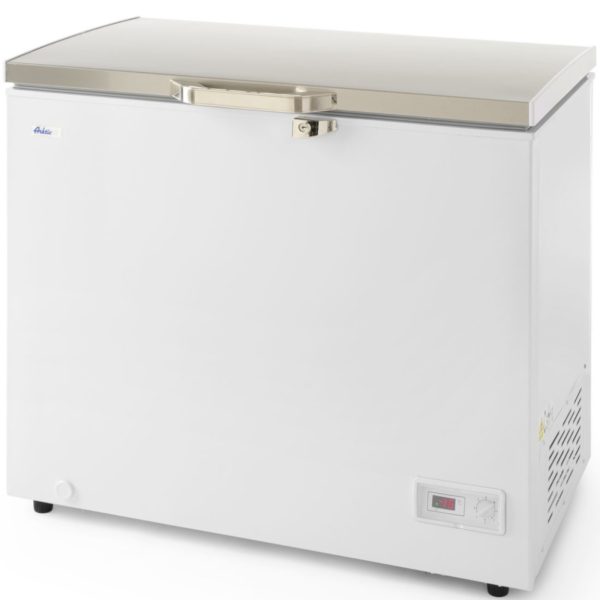 233856-1-hendi-zamrazarka-skrzyniowa-zamykana-na-klucz-hurtownia-dropshipping.jpg Noslēdzama saldētava ar LED apgaismojumu, 190 l, 120 W