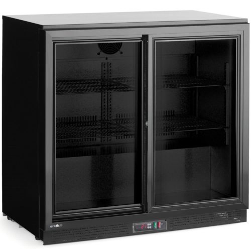 Bāra ledusskapis ar 2 bīdāmām durvīm LED 158 l 160 W 90x52x87 cm