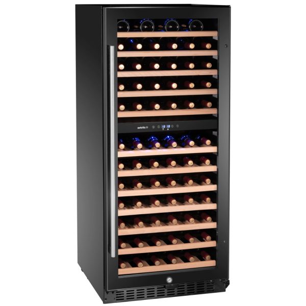 2 zonu vīna dzesētājs 124 pudelēm, 265 l, 570x595x1400 mm