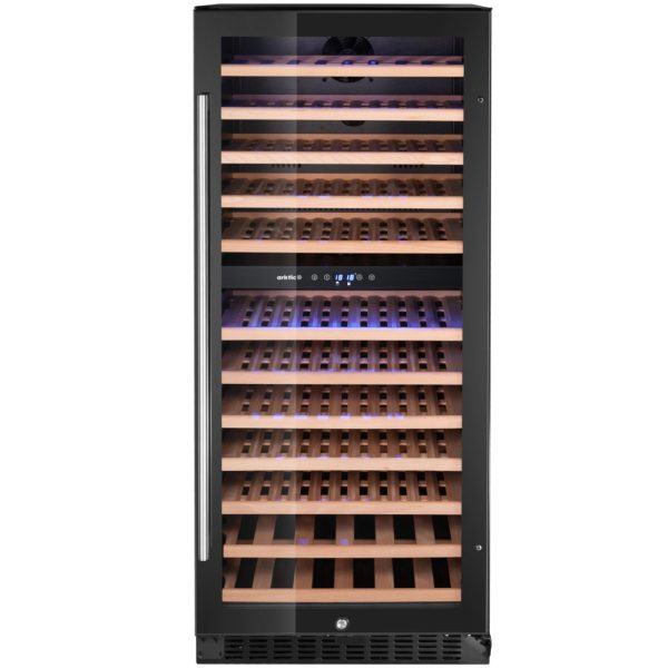 2 zonu vīna dzesētājs 124 pudelēm, 265 l, 570x595x1400 mm