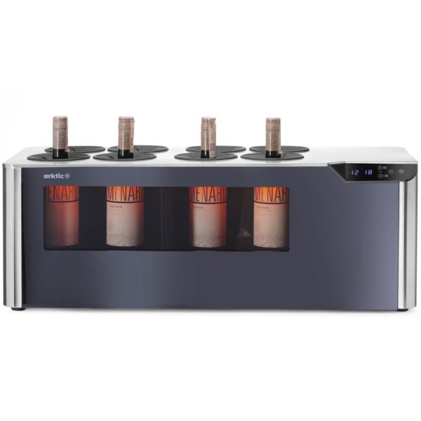 Divzonu vīna dzesētājs, regulējams 8 pudelēm, LED, 60 W