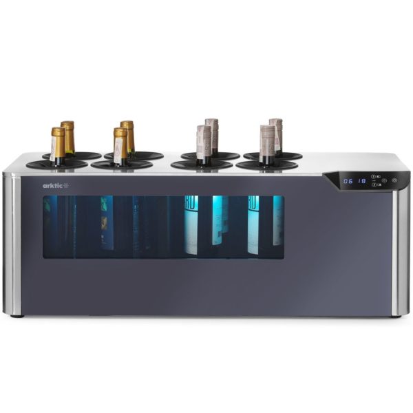 Divzonu vīna dzesētājs, regulējams 8 pudelēm, LED, 60 W