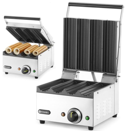 263594-1-hendi-grill-kontaktowy-do-hot-dogow-panini-bulek-hurtownia-dropshipping.jpg Kontaktgrils hotdogiem, panini, rullīšiem, lavašiem 1800 W