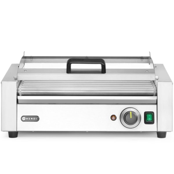 Hotdogu rullīšu sildītājs ar vāku, 9 rullīši, 45 cm, 790 W