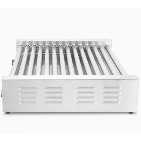 Rullveida grila sildītājs hotdogiem, divu zonu XL, 14 ruļļi, 65 cm, 2000 W