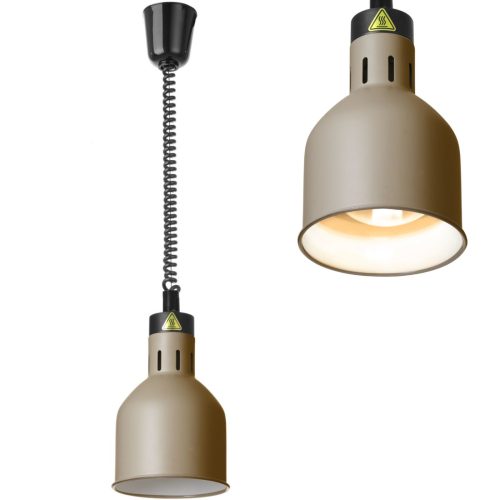 Cilindriska piekarināma ēdiena sildītāja lampa, diametrs 175 mm, 250 W - bēša