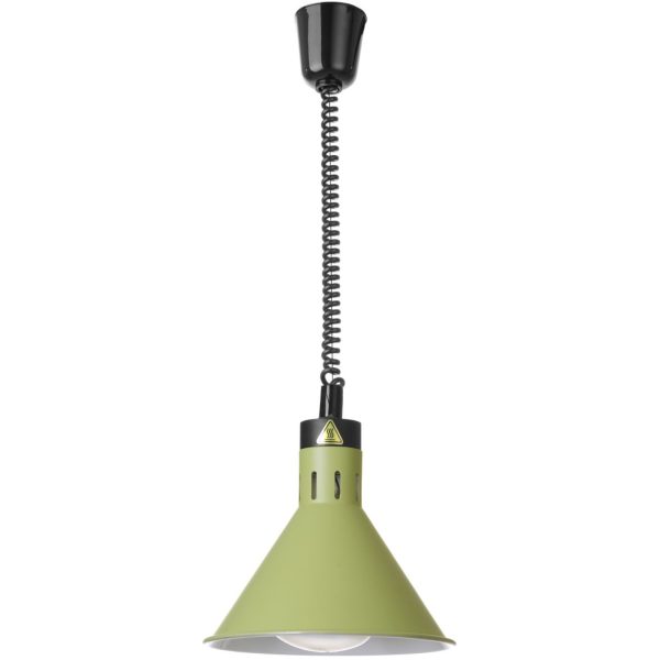 273920-3-hendi-lampa-do-podgrzewania-potraw-wiszaca-hurtownia-dropshipping.jpg Koniska piekarināma ēdiena sildīšanas lampa, diametrs 275 mm, 250 W - zaļa