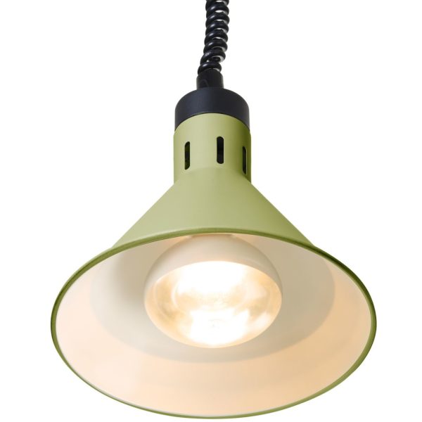 273920-4-hendi-lampa-do-podgrzewania-potraw-wiszaca-hurtownia-dropshipping.jpg Koniska piekarināma ēdiena sildīšanas lampa, diametrs 275 mm, 250 W - zaļa