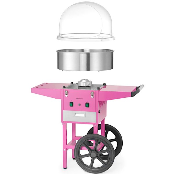 Cukurvates gatavotājs ar ratiņiem uz riteņiem bez vāka 1130 W - rozā