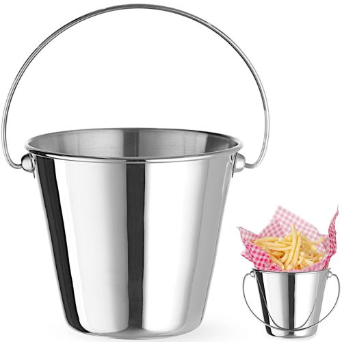 425732-1-hendi-mini-wiaderko-do-serwowania-hurtownia-dropshipping.jpg Mini tērauda spainis ar rokturi uzkodu pasniegšanai, diametrs 130x110 mm