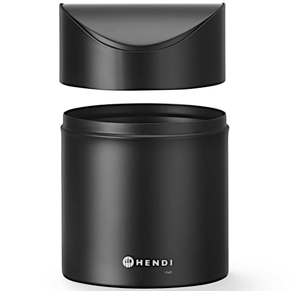 Atkritumu tvertne, galda grozs ar atveramu vāku, 1,2 l - melna