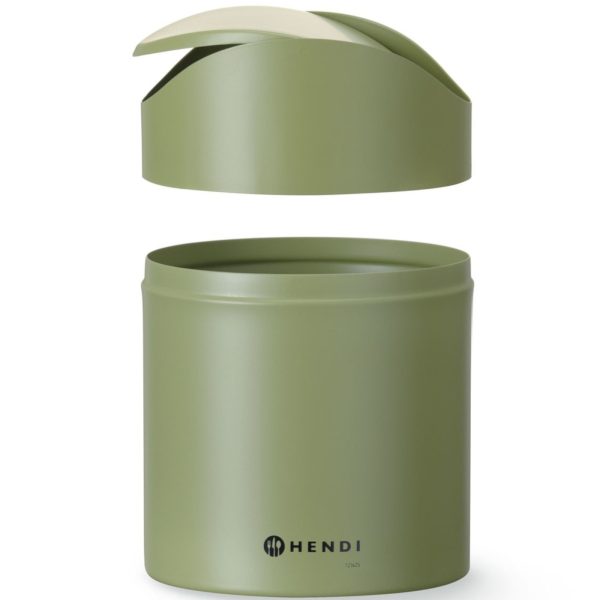 Atkritumu tvertne, galda grozs ar atveramu vāku, 1,2 l - zaļa