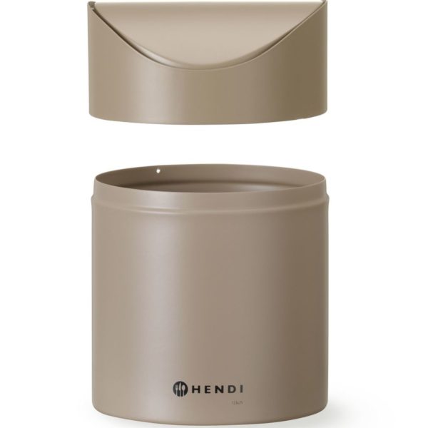 Atkritumu tvertne, galda grozs ar atveramu vāku, 1,2 l - bēša