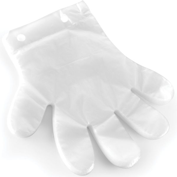 Universāli noplēšami aizsargfolijas cimdi uz pakaramā - 100 gab.