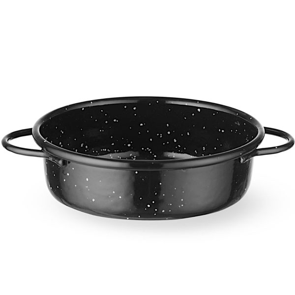 Apaļa emaljēta cepšanas panna ar rokturiem, diametrs 120x40 mm