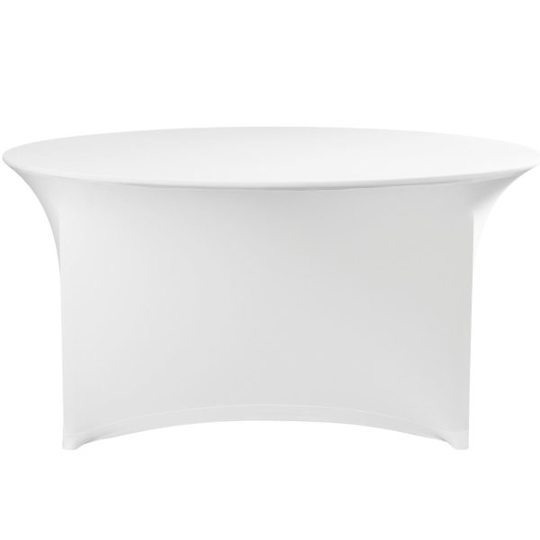 Apaļš ēdināšanas galdauts, diametrs 150x76 cm - balts