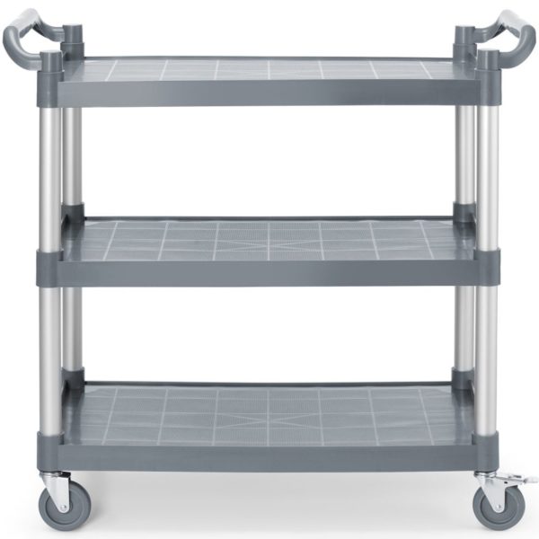 Viesmīļu apkalpošanas ratiņi līdz 150 kg, 3 plaukti, 842x486 mm