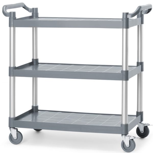 Viesmīļu apkalpošanas ratiņi līdz 150 kg, 3 plaukti, 842x486 mm