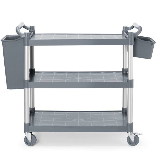 Viesmīļu apkalpošanas ratiņi līdz 150 kg, 3 plaukti, 842x486 mm