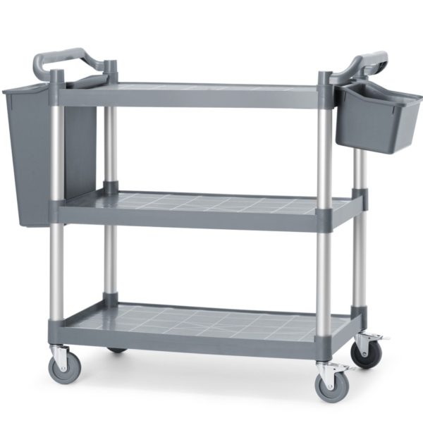 Viesmīļu apkalpošanas ratiņi līdz 150 kg, 3 plaukti, 842x486 mm