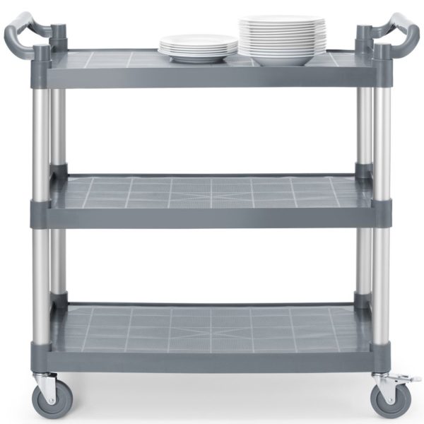 Viesmīļu apkalpošanas ratiņi līdz 150 kg, 3 plaukti, 842x486 mm