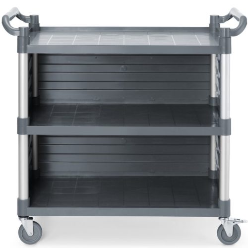 816271-1-hendi-wozek-kelnerski-serwisowy-z-panelami-hurtownia-dropshipping.jpg Viesmīļu apkalpošanas ratiņi ar sānu paneļiem līdz 150 kg, 3 plaukti, 842x486 mm