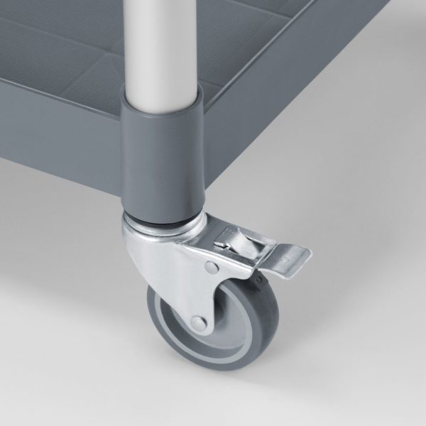 Viesmīļu apkalpošanas ratiņi ar sānu paneļiem līdz 150 kg, 3 plaukti, 842x486 mm