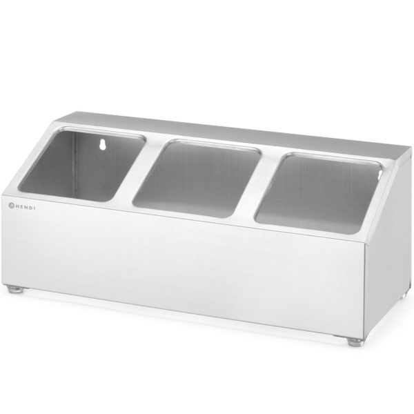 820032-4-hendi-stojak-ekspozytor-na-pojemniki-gn-hurtownia-dropshipping.jpg Tērauda displeja statīvs ēdināšanas konteineriem 3x GN 1/6