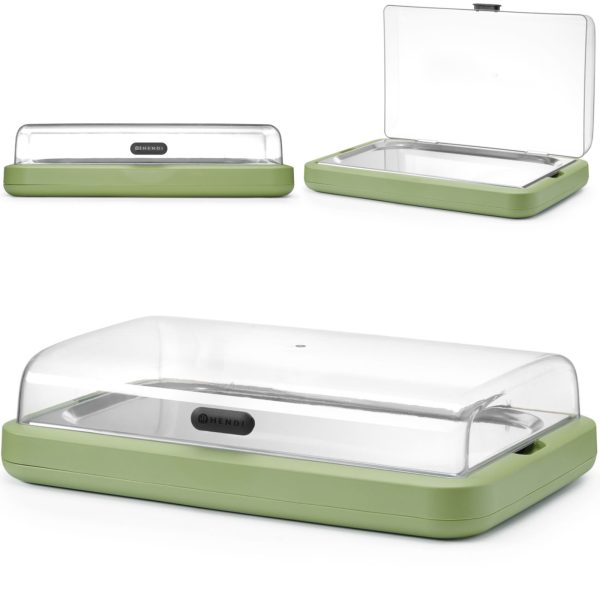 Vitrīna ar dzesēšanas ieliktni UNIQ GN 1/1 - zaļa