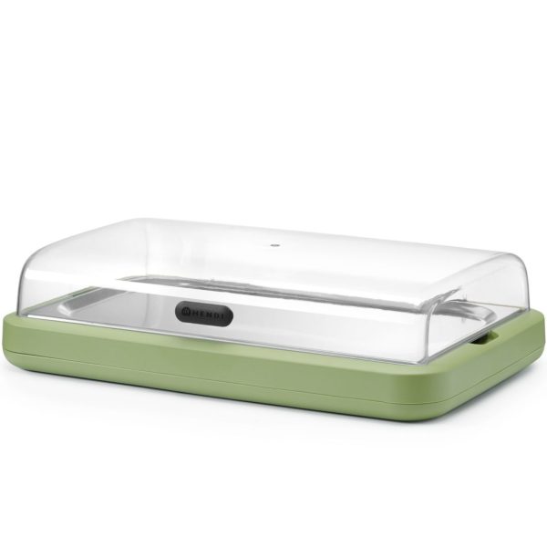 Vitrīna ar dzesēšanas ieliktni UNIQ GN 1/1 - zaļa