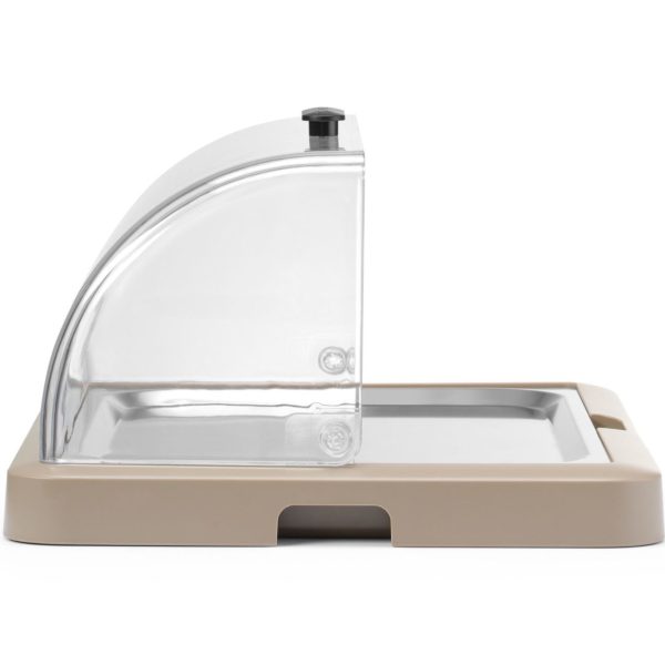 Dzesēšanas bufetes vitrīna ar rullējamu vāku Duo UNIQ - bēša