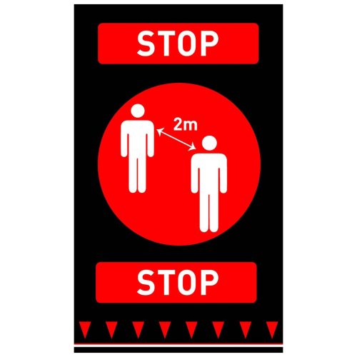 899991-1-hendi-mata-podlogowa-zachowaj-odstep-hurtownia-dropshipping.jpg IEGŪSTIET 900 mm ATTĀLUMU brīdinājuma grīdas paklājiņš